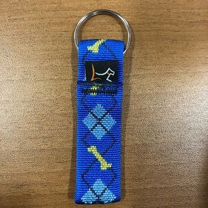 New Blue argyle & bones - loop at end NWOT